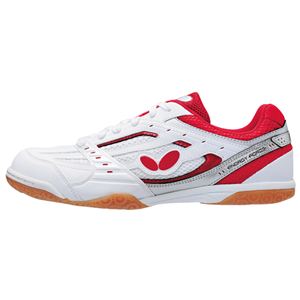バタフライ(Butterfly) 93410 エナジーフォース VI 【卓球用品/卓球シューズ】 ホワイト×レッド 23.5cm