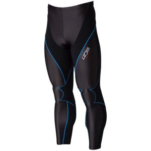 4DM（フォーディーエム） メンズ ロングタイツ ブラック×ブルー O