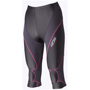 4DM（フォーディーエム） レディース セミロングタイツ グレー×ピンク L