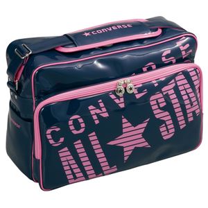 CONVERSE（コンバース） エナメルショルダー（M） ネイビーxピンク C752052