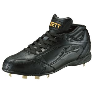 ZETT（ゼット） 埋込みスパイク／グランドジャックミッドカット ブラック×ブラック 26.5 BSR2743MC
