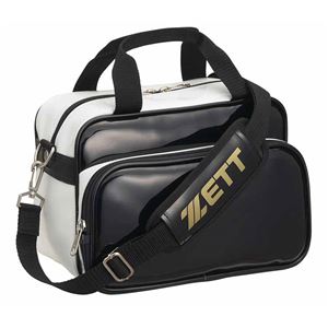 ZETT（ゼット） エナメルミニバッグ ブラック×ホワイト BA5029