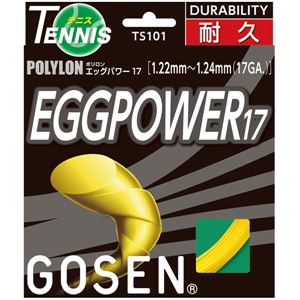 GOSEN（ゴーセン） エッグパワー17 イエロー TS101Y 見つけよう、”ココロ” おどる色。GOSENはスポーツライフを楽しく、豊かに、心の中も活性化させます。