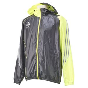 アディダスジャパン adidas(アディダス) adidas Professional Revo ウィンドパーカージャケット 長袖 AG907 ブラック×エレクトリシティ S