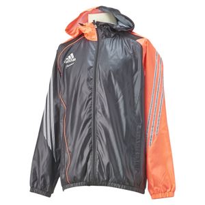 アディダスジャパン adidas（アディダス） adidas Professional Revo ウィンドパーカージャケット 長袖 AG907 ブラック×インフラレッド L
