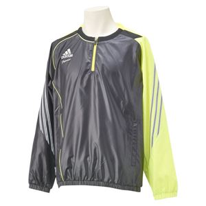 アディダスジャパン adidas（アディダス） adidas Professional Revo ウィンドハーフジップジャケット 長袖 AG908 ブラック×エレクトリシティ 3XO