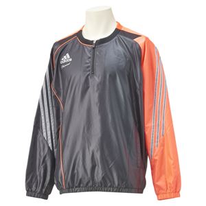 アディダスジャパン adidas（アディダス） adidas Professional Revo ウィンドハーフジップジャケット 長袖 AG908 ブラック×インフラレッド S