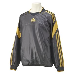 アディダスジャパン adidas（アディダス） adidas Professional Vネック ウィンドジャケット 長袖 AH461 ブラック×ライトオールドゴールド 2XO