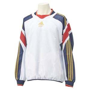 アディダスジャパン adidas（アディダス） adidas Professional Vネック ウィンドジャケット 長袖 AH461 ホワイト×ハイレスレッド 3XO