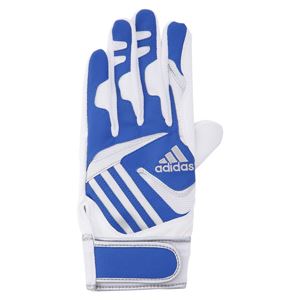 アディダスジャパン adidas(アディダス) バッティンググローブ Basic DO246 カレッジロイヤル×メタリックシルバー 右手用(18~19cm) 【2個セット】