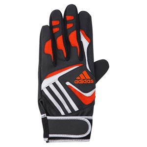 アディダスジャパン adidas（アディダス） バッティンググローブ Basic DO246 ブラック×メタリックシルバー 右手用（26～27cm） 【2個セット】