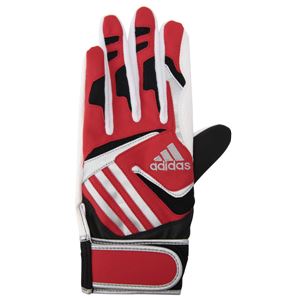 アディダスジャパン adidas（アディダス） バッティンググローブ Basic DO246 ユニバーシティレッド×メタリックシルバー 右手用（28cm） 【2個セット】
