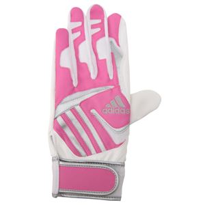 アディダスジャパン adidas（アディダス） バッティンググローブ Basic DO246 ブレイズピンク×メタリックシルバー 右手用（26～27cm） 【2個セット】