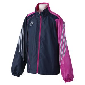 アディダスジャパン adidas（アディダス） adidas Professional Rev フルジップジャケット 長袖Jr WE413 カレッジネイビー×ビビットイエロー 120