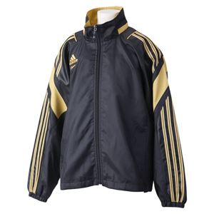 アディダスジャパン adidas(アディダス) adidas Professional ウィンドジャケット 長袖Jr WJ389 ブラック×ライトオールドゴールド 160