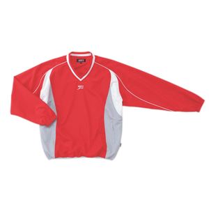 ZETT（ゼット） 長袖Vネックジャンパー BO411 レッド L
