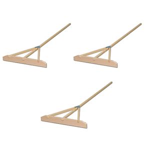 ZETT（ゼット） グラウンドレーキ ひのき平型60cm 3本組セット ZU1113S