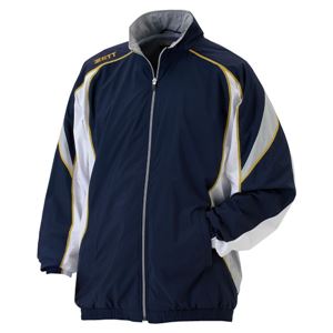 ZETT（ゼット） 長袖フルジップジャンパー BOW300S ネイビー×ホワイト S