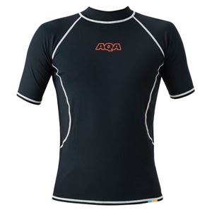 鬼怒川 AQA(アクア) ラッシュガードショートメンズ KW4447 ブラックM