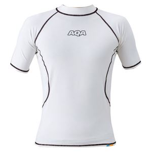 鬼怒川 AQA（アクア） ラッシュガードショートメンズ KW4447 ホワイトLL