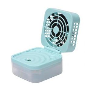 日本トラストテクノロジー USBミスト式ポータブルファン 風とミスト ブルー WINMISBL