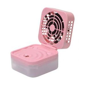 日本トラストテクノロジー　USBミスト式ポータブルファン　風とミスト　ピンク　WINMISPK