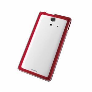 エレコム au SOL22用ハイブリッドバンパー／レッド PA-SOL22HVBRD