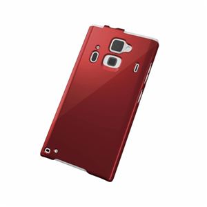 エレコム docomo F-06E用シェルカバー／レッド PD-F06EPVMRD