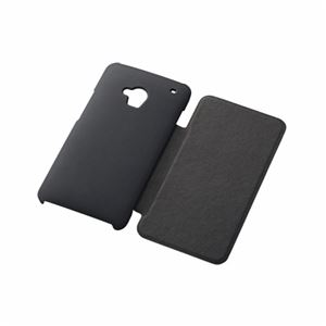 エレコム au HTL22用シェルカバー・フラップ／ブラック PA-HTL22PVFBK