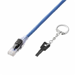 エレコム ロック付きLANケーブル(Cat6、ロック解除キー付) LD-GPLK/BU3