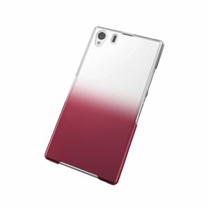 エレコム SOL23／SO-01F用シェルカバー／クリア×レッド PM-SOZ1FPVWCRD