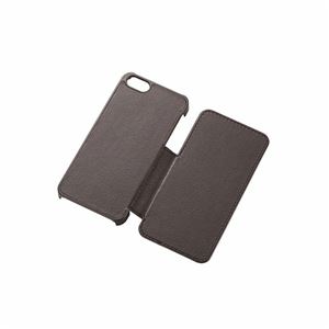 エレコム iPhone 5s／5用ソフトレザーカバー（横開き） PS-A12PLFYDBR