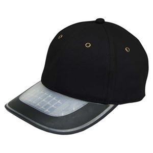 ランドポート LED SOLAR CAP ベースボール ブラック SLC100-BBB