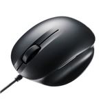 (まとめ)サンワサプライ 有線ブルーLEDマウス MA-BL6BK【×2セット】