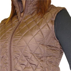 ヒーター内蔵 ヒートベスト レディース M ブラウン 【10秒で速暖】ヒーター内蔵　ヒートベスト