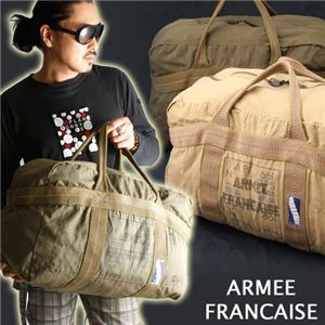 フランス空軍パラシュートステッチバッグ カーキ 仏軍パラシュートステッチバッグ