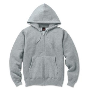 12.5ｏｚヘビーウェイト裏起毛フルジップパーカ　2221　ヘザーグレー　XXXLサイズ