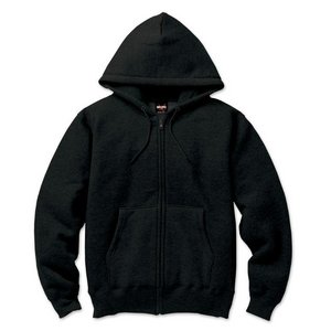 12.5ｏｚヘビーウェイト裏起毛フルジップパーカ　2221　ブラック　XLサイズ