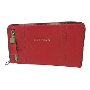 SEE BY CHLOE(シーバイクロエ)7370P42539 ラウンドジップ長財布 レッド