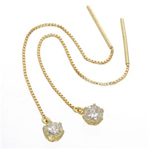 K18/0.3ctダイヤモンドチェーンピアス イエローゴールド 本物志向がこの価格!K18 0.3ctダイヤモンドチェーンピアス