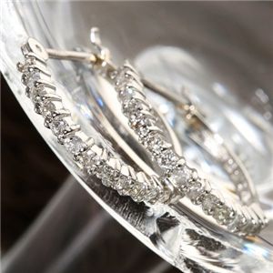 Pt900 ダイヤ0.3ctエタニティピアス(鑑別カード付き) 華やか!プラチナ900 ダイヤ0.3ctエタニティピアス/鑑別カード付