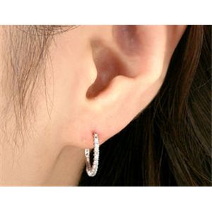 Pt900 ダイヤ0.3ctエタニティピアス(鑑別カード付き) 華やか!プラチナ900 ダイヤ0.3ctエタニティピアス/鑑別カード付