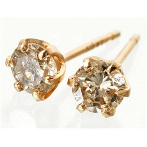 K18WG/PG ダイヤ0.4ctピアス K18ピンクゴールド 0.4ctダイヤピアス