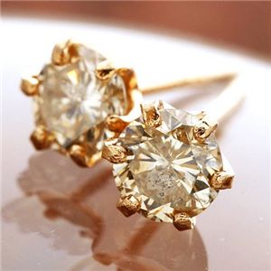K18WG/PG ダイヤ0.4ctピアス K18ピンクゴールド 0.4ctダイヤピアス