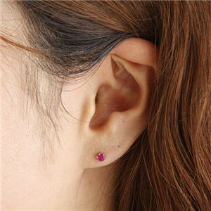 K18ルビーピアス 幸運・成功をつかむために♪K18ルビーピアス 