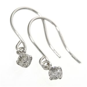 PT900/0.1ctダイヤモンドピアス フックタイプ