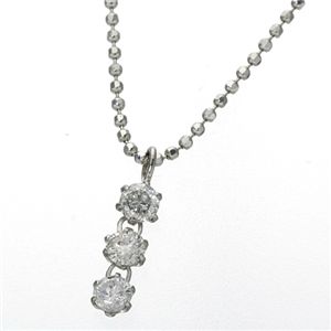 PT1000/3ストーンダイヤモンドペンダント 3ストーンダイヤモンドペンダント 