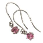 ピンクトルマリンフックピアス