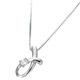 ダイヤイニシャルペンダント ホワイトゴールド J