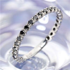 0.5ctブラックダイヤ エタニティリング 9号